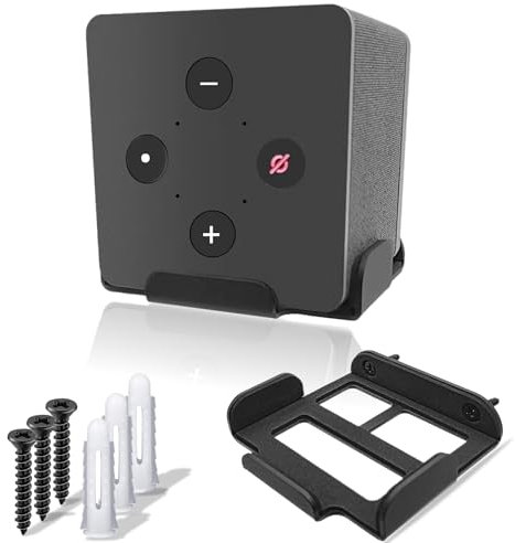 Soporte de pared de metal para Fire TV Cube de 3ª generación (lanzado en 2022) (negro)