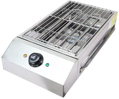 guoyjmm Barbacoa Electrica Sin Humo Portatil BBQ 2600W Parrilla Barbacoas Grill Electrico Temperatura Ajustable Adecuado para Exterior Interior