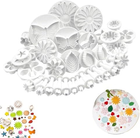 33 Pezzi Stampini per Fondente Formine per Pasta di Zucchero Kit Tagliabiscotti per Decorazioni in Dolci per Il Fai Da Te