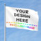 PRFELMG Personalisierte Flagge - Gestalten Sie Ihr eigenes Banner mit Text, Logo oder Foto, individuelles Geschenk für Garten, Festival, Party, Hof, Schild, 2x3 Ft, einseitig