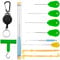 12 Pcs Fishing Unhooking Disgorger, Fishing Supplies, Fishing Unhook with Magnets, Plastic Fish Hook Remover Extractor, Easy Hook Loop Tyer Disgorger Tool, Fishing Baiting Rigs Tool Set for Lures Bait