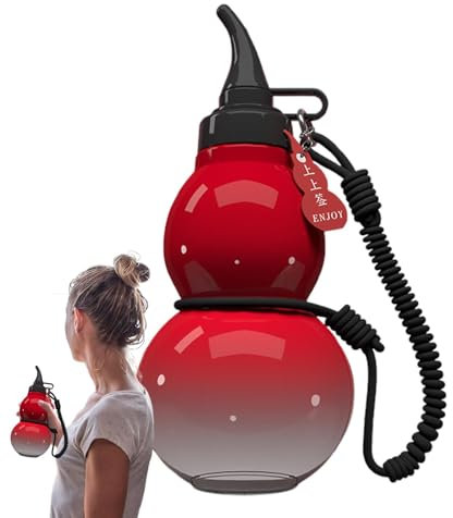 Gourd Sport-Wasserflasche, 800 ml, Retro- -Form, Sport-Trinkflasche, Neuheit, Dekoration, Outdoor, tragbare Flasche für Spiel-Fans für Fitness, Picknick