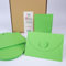 PresentFill® - blanko Falt-Karten inkl. Briefumschläge mit Herz Verschluß - 25er Set - Apfel Grün - Klappkarten zum selbst gestalten, beschriften oder bedrucken - DIN A6 / C6