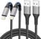 BLITEZZ iPhone Charger Cable 1M 2Pack, MFi Certified USB to Lightning Cable Braided Phone Wire Fast Charging, Charge for Apple Wire Charger Lead Cord for iPhone 14/13/12/11/10/Pro/X/8/7/iPad Mini