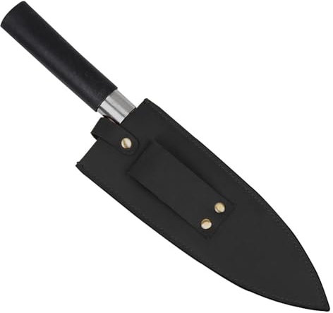 Messerscheide Leder,Lederscheide Für Messer,Messeretui extra Dickes Echtleder 8 Zoll Chef Messer Guard,Messer Hülse für Camping Küche Outdoor Kochen,Chef Fleisch Cleaver Scheide mit Gürtelschlaufe