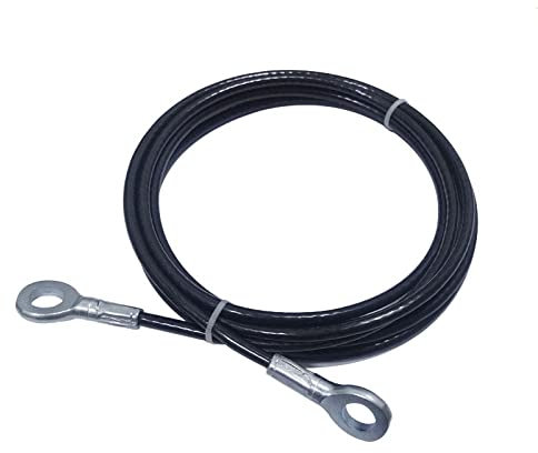 Generico 1m-8m Cavo Acciaio Dispositivo Fitness con Occhielli, Fune Corda Palestra Filo Acciaio Attrezzature Palestra in Casa Multifunzione Accessori Fai da Te(4m)