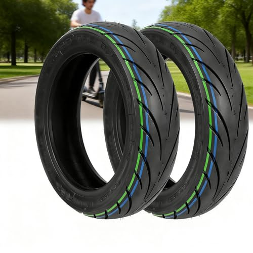 10-Zoll-Vakuumreifen für NIU KQi2/KQi2 Pro Elektroroller 10 * 2,3-6,5 Spezielle Explosionsgeschützte Schlauchlose Tubeless Reifen Vorne/hinten Außenreifen Stoßdämpfender Radersatz(2 Stück)