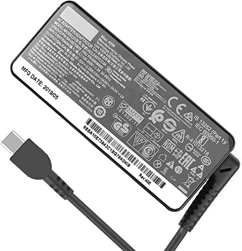 45W 4X20M26252 ADLX45YCC3D ADLX45YLC3D ADLX45YDC3D USB-C AC Adapter Laptop Charger Compatible for Lenovo ThinkPad Yoga Miix X280 T480 T480s T580 E480 MIIX5 Pro X1 Carbon 2017 2018 X1(20V-2.25A)