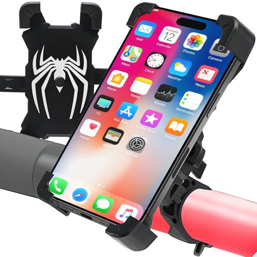 Retoo Supporto per cellulare da bicicletta girevole a 360°, universale, per smartphone da 3,5 – 7 pollici, supporto per manubrio della bicicletta, bici da corsa, mountain bike, e-bike, regolabile