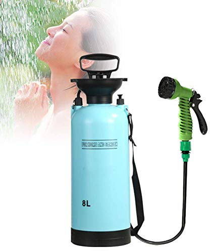 TMMLIJIPL Portable Shower 8L Outdoor Camping Shower High Pressure Shower Solar Garden Shower Travel Car Wash System Multifunctional Water Gun for Beach Swimming Outdoor Traveling Hiking