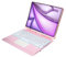 Sazfli Keyboard Case for iPad Pro 12.9 inch 6/5/4/3 Gen – Magnetic Detachable, Touchpad, 7-Colour Backlit, BT, T209D, Pink