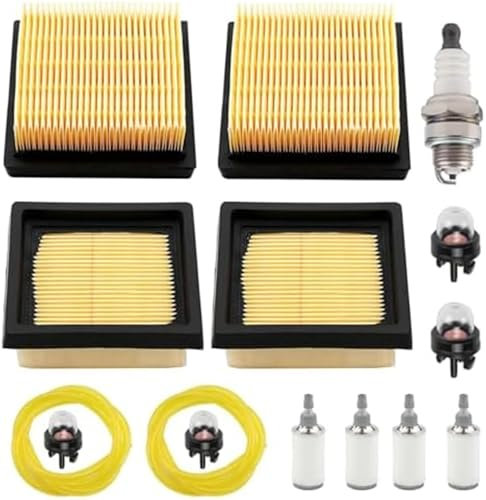 XEBRAD BP42-Luftfilter for Ryobi, Rucksackgebläse RY08420 RY08420A, ersetzt Nr. 900777005, 30805407, 308054093 mit Kraftstoffleitungen, Kraftstofffilter-Tune-Up-Kit Luftfiltersatz für Gartenmaschinen