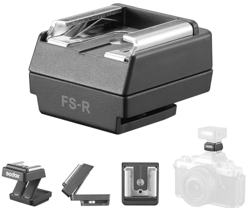Godox FS-R Blitzschuherhöhung Single Contact Klappbarer Blitzschuh-Adapter, 30 mm Höhenverstellung kompatibel mit GODOX iM20/iM22 /iM30PRO Serie Kamerablitz (Kein TTL)