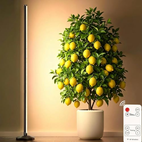 145CM Grow Lights for Indoor Plants: 36W, 6000K, 280 LEDs Full Spectrum Plant Light for Seed Starting with Timer and 10 Level Dimmable Standing Plant Growing Lamp for Greenhouse with Hanging Accessory
