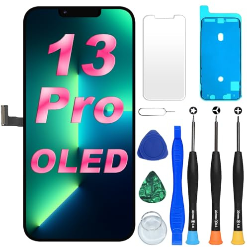 DIGI4U OLED for iPhone 13 Pro Screen Replacement, 6.1'' FHD COF [NOT LCD] Screen for iPhone 13 Pro Display Digitizer Assembly, with Repair Tool Kit for iPhone 13 Pro Replacement Screen