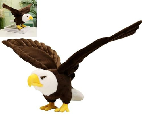 Xiyocadt Adler Plüschtier, Kuscheltier Groß Weißkopfseeadler Stofftiere Kuscheltiere Vogel, Deko für Wohnzimmer Bücherzimmer (90CM)