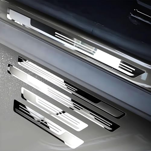 HQSDQYT 4 Stück Auto Einstiegsleisten Schutz für Mitsubishi Colt Turbo/Hybrid 2023 2024 2025 2026, Auto Edelstahl Einstiegsleisten Türschweller Scuff Plate Sill Aufkleber
