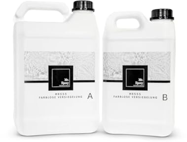 Mr. Epoxy Farblose Epoxidharz Bodenbeschichtung (3 kg) - 2K Epoxy Grundierung & Versiegelung von Garagenboden, Keller & für Estrich - Flüssigkunststoff als Primer & Schutzschicht