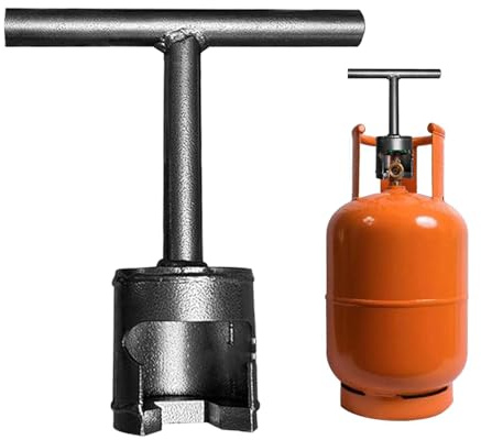 Gaszylinderschlüssel, Manganstahl, arbeitssparender Universalschlüssel, rutschfester Griff, für Gasflasche, Wasser- und HVAC-Ventile, Zuhause, Küche, Restaurant, Wohnwagen, Camping, Boot, 1 Stück