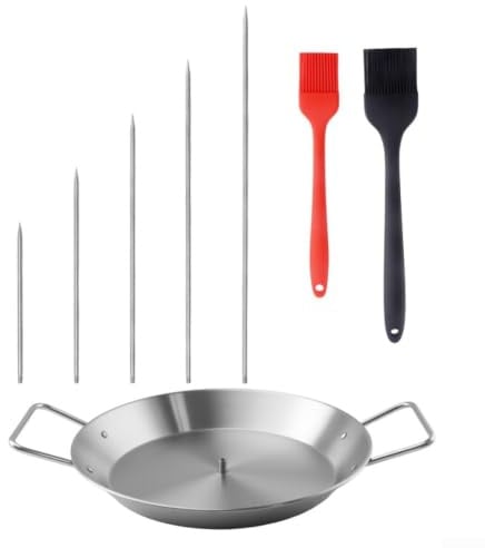 NEIQIUWING Spiedo verticale in acciaio inox per grill e forno, spiedo al pastor Gyros con vassoio di raccolta, regolabile(1)