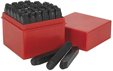 Sealey Ak8297 Letter & Number Punch Set 36Pc 8Mm