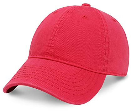 CHOK.LIDS Baseball Cap Papa Hut für Männer und Frauen Baumwolle Low Profile Einstellbare Polo gebogen Krempe (Pink)