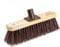 Newman and Cole Testa di scopa in legno da 30,5 cm con setole sintetiche in PVC rigido, testa di ricambio per scopa per giardino, pavimento, cortile, spazzatrice per legno, staffa di fissaggio con