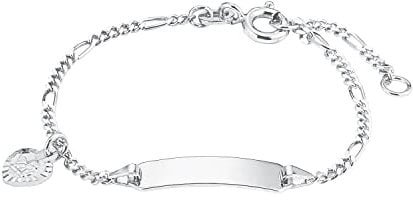 Amor Identarmband 925 Sterling Silber Mädchen Kinder Armschmuck, 12+2 cm, Silber, Kommt in Schmuck Geschenk Box, 9526703