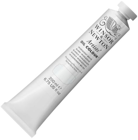 Winsor & Newton Artists' Oil Paint, 200ml Tube, Iridescent White