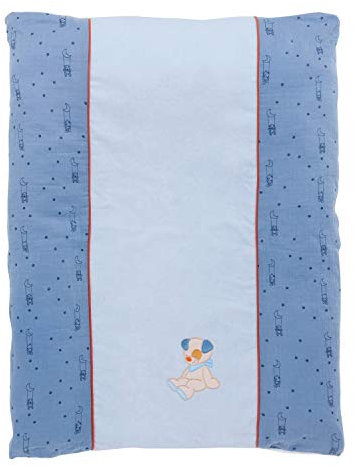Nattou Wickelauflagenbezug Hund Jim, 50 x 70 cm, Jim und Bob, Blau