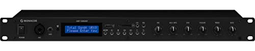 Monacor DMP-130MIXBT MP3-Spieler und Mikrofon-Line-Mischer, schwarz 1000062