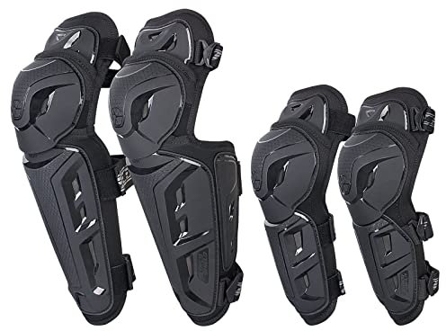 Scoyco 4 Stück Knieprotektoren Motorrad Knieschoner 2 in 1 Ellenbogen Guard Pad