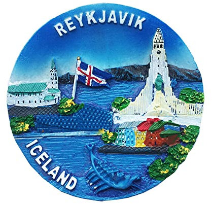 3D Reykjavik Island Kühlschrankmagnet Souvenir Geschenk Kühlschrank Magnet Sticker Kollektion