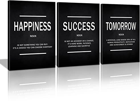 KAWAHONE Erfolgszitate, Wandkunst, motivierendes Unternehmer-Poster morgen, inspirierendes Glück, Wandbehang, Bild, Dekoration für Zuhause, Büro, Geschenk für Geschäftsführung, Männer und Frauen