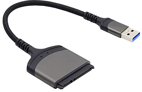 NFHK Cable adaptador USB 3.0 tipo A a SATA de 22 pines de 5 Gbps para controlador de disco duro SSD de 2.5 pulgadas