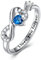 CRYSLOVE Unendlichkeit Ringe Für Frauen 925 Sterling Silber Infinity Geburtsstein Verstellbar Promise Verlobungsring Herz Zirkonia Trauringe Damenring,Damen Schmuck