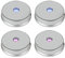 Colorful Led Light Display Base, Display Stand for Crystals Glass Art Figurine Merchandise, Lighted Seven Color Changing Lights Display Holder 3 AAA Batteries Powered (White,4 Pieces)
