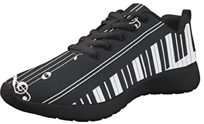 Herren Neuheit Mode Schuhe Straßenlaufschuhe Athletic Sneakers Low Top Schuhe mit weicher Sohle, Musiknoten, 7