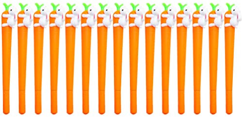 PRETYZOOM 15 Stücke Hase Karotte Gel Tinte Stifte Ostern Kaninchen Kugelschreiber 0 5Mm Tintenroller Markierungsstift Kugelschreiber Kaninchen Schreibstift Für Osterkorb Füller