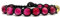 Samsara Tibetisches Buddhistisches Armband - Shamballa mit Fuchsia-Achat - Gewachster Baumwollfaden (SCHWARZ)
