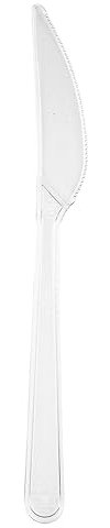 Inoverse 1000 Stück Mehrweg Plastikmesser, Plastikbesteck, Mehrweg und Plastik Messer, Transparent Grillbesteck, Kunststoff Reisebesteck, Wiederverwendbar Party Besteck, Party Set Geschirr Besteck