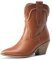 DREAM PAIRS Donna Stivali Cowboy Camperos Western Altezza Polpaccio Scarpe Stivaletti Texani,Size 41,Marrone,SDAB2302W-E