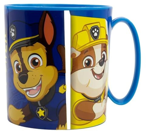 Golddunes Kids 2023 Character Licence Mug 350ML Drinking Re-Usable Plastic Cup Microwave Safe (Paw Patrol Pup)