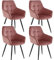 Colenis® - Oriana Esszimmerstuhl - 4er Set - Rose - Mikrofaserstoff - Industriell