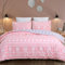 YEPINS Weihnachten Bettwäsche 155x220 Grau Rosa Schneeflocken Mikrofaser Weihnachts Motiv Bettbezug Set 2 teilig - 1 Bettbezug 155x220 cm mit Reißverschluss + 1 mal 80x80cm Kissenbezug