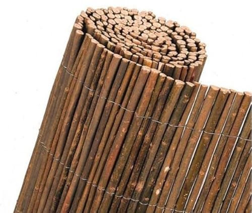 ROLLO DE MIMBRE 2X5 M - MIMBRE OCULTACIÓN 2X5 - MIMBRE NATURAL - MIMBRE GRUESO ROLLOS DE 5 METROS - VALLA MIMBRE 2 METROS DE ALTURA- S
