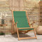 Homgoday Klappbarer Strandstuhl aus massivem Teakholz, grüne Teak-Stühle, Stühle für den Außenbereich, Esszimmerstühle für den Garten, Gartenmöbel, Terrassenmöbel