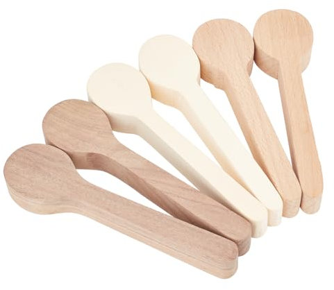 OLYCRAFT 6pcs Wood Carving Spoon Blank Spoon Carving Kit Unfinished Wood Blocks Walnut Wood Blank Spoon Wooden Carving Blocks for Whittler Beginners Spoon Carving - 3 Material