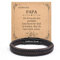 CheersLife Vatertagsgeschenk Papa Geschenk Vater - Geschenke für Papa - Gravur “Weltbester Papa ” DAD Leder Armband Geschenk für Papa Vater Papas Armband Geburtstag Weihnachten Jubiläumsgeschenk