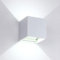 LED 20W Applique da Esterno Interno Cubo 12x12cm Lampada da Parete Moderne IP65 Impermeabile Applique Esterni Alluminio Quadrata Applique Angolo del Fascio Regolabile, Bianco 6500K Luce Freddo